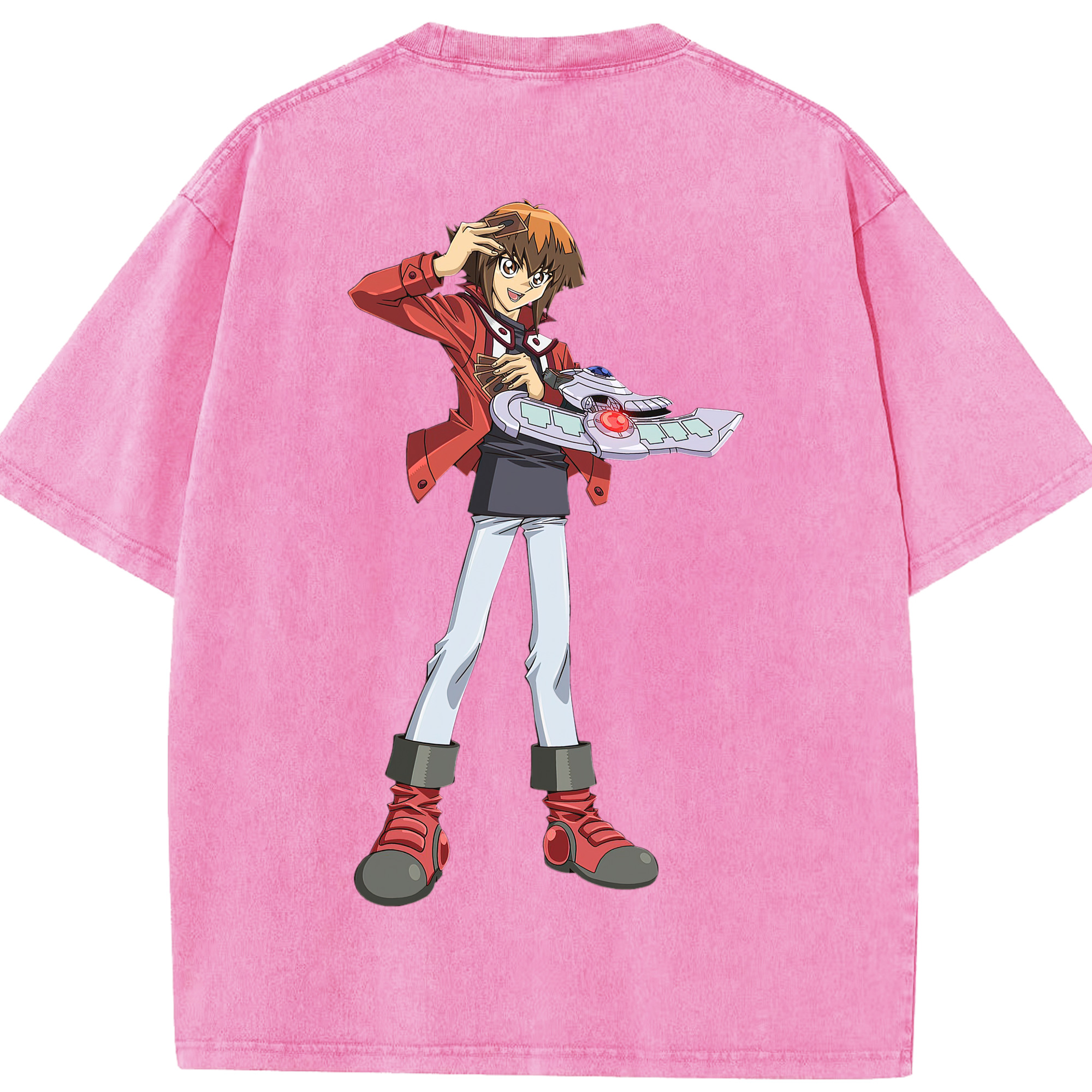 （画像用） 遊☆戯☆王 Yu-Gi-Oh! 綿100% ヴィンテージ風 半袖Tシャツ（背面プリント）